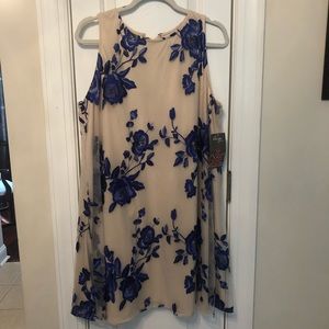 Brand New Dress Blue and Beige with NWT